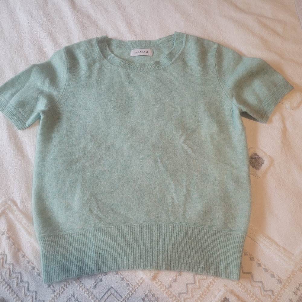 NAADAM Mint Green Cashmere Crew Neck Sweater
